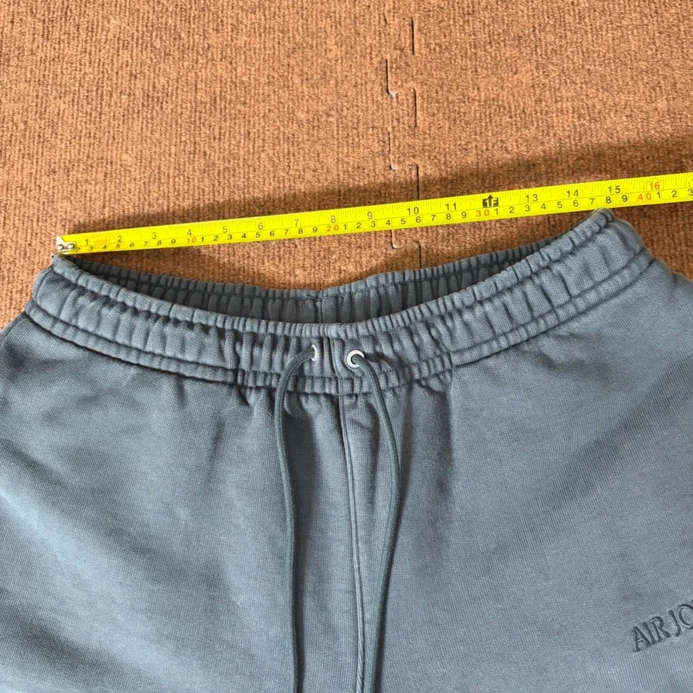 Jordan Wordmark Fleece Sweatpants Mens Large Black‎ Grey Joggers DA9842-491 B+
